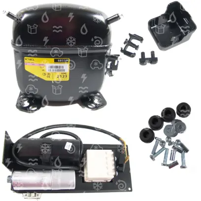 kompresor SECOP / DANFOSS SC18CLX, LBP - R404A, R507, 220-240 V, 50Hz